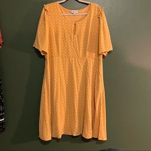 Vintage Look Yellow Flouncy Dress